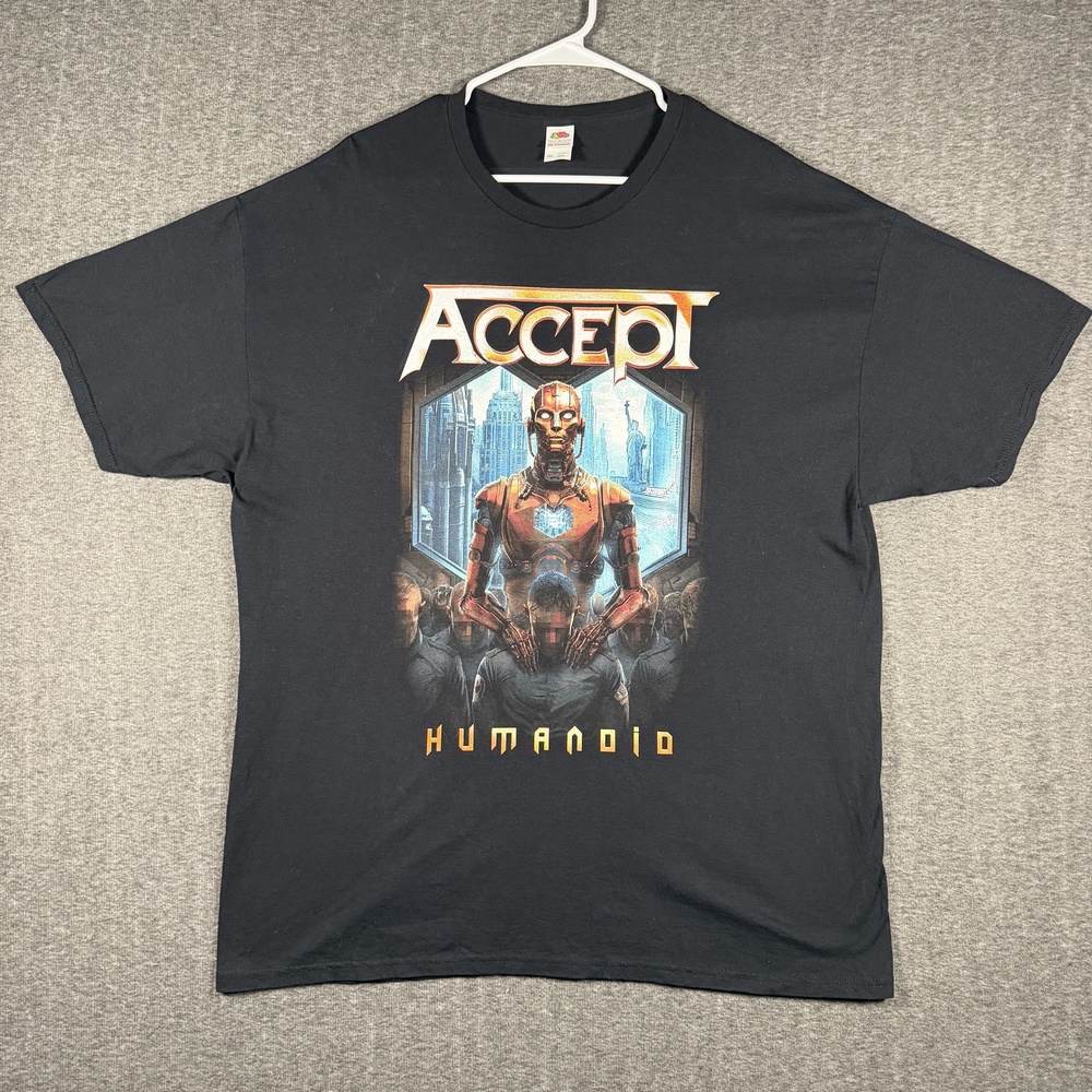 Accept Humanoid Shirt Mens 2XL Black 2024 Full Metal Assault Tour Band Tee